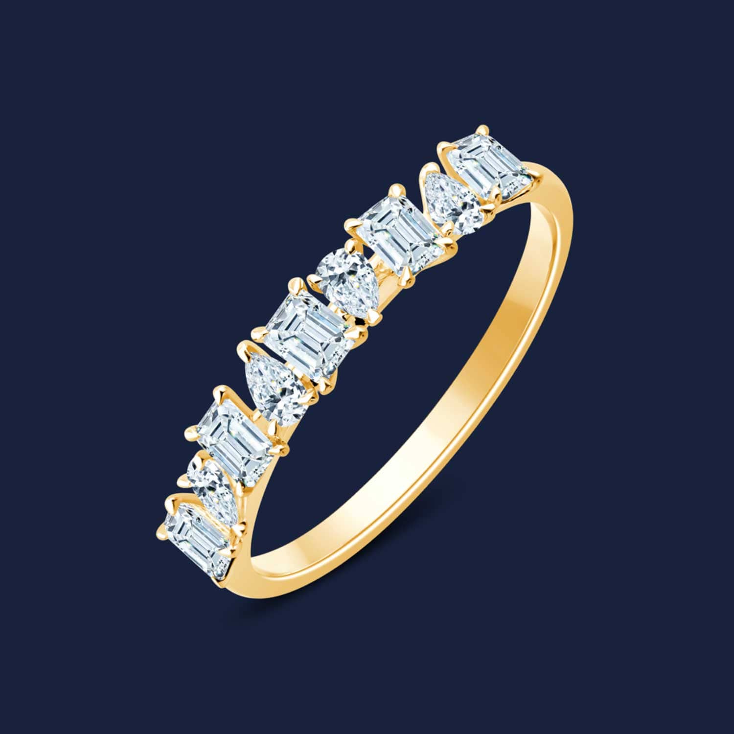 Blended Fancy Shape Band - Gelb / 14k Gold von Pukka Berlin Unkategorisiert online kaufen