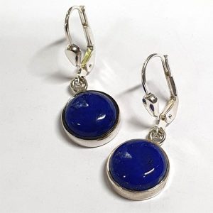 🦚 Lapislazuli Ohrhänger rund 10mm Unkategorisiert online kaufen