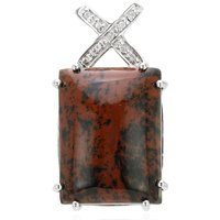 Mahagoni-Obsidian-Silberanhänger Unkategorisiert online kaufen