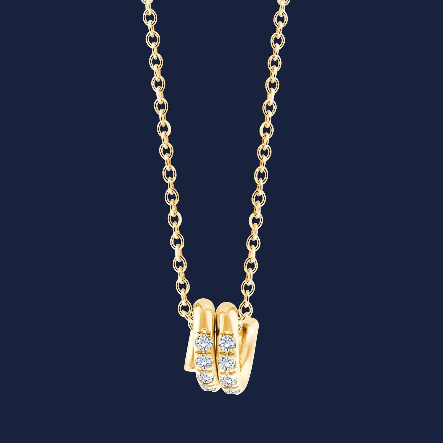Helix Diamond Kette mit rundem Schliff für Damen - 14k Gelbgold von Pukka Berlin Unkategorisiert online kaufen