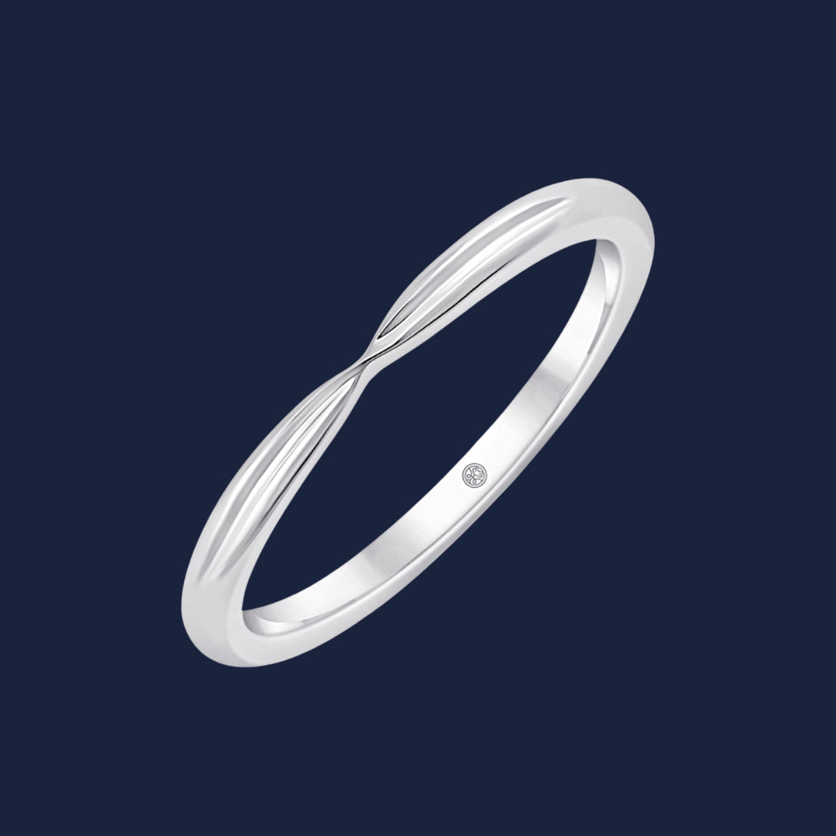 Peculiar Pinched Band Ehering für Damen und Herren ohne Stein - Weiß / 950 Platin von Pukka Berlin Unkategorisiert online kaufen