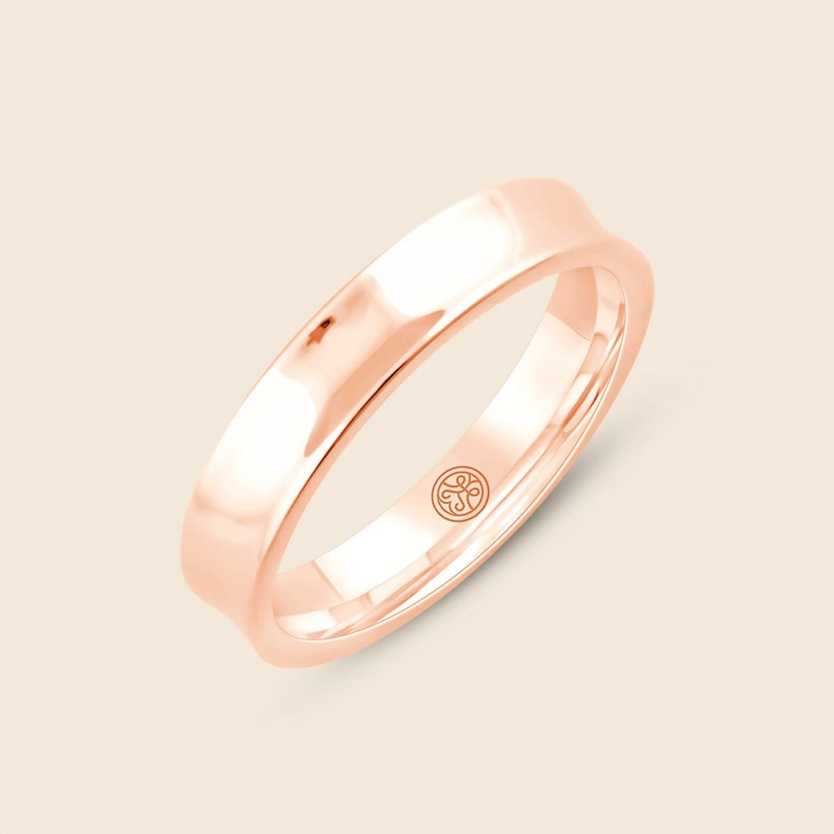 Medium Concaved Band Ehering mit Labordiamant für Damen und Herren ohne Stein - Rose / 18k Gold von Pukka Berlin Unkategorisiert online kaufen
