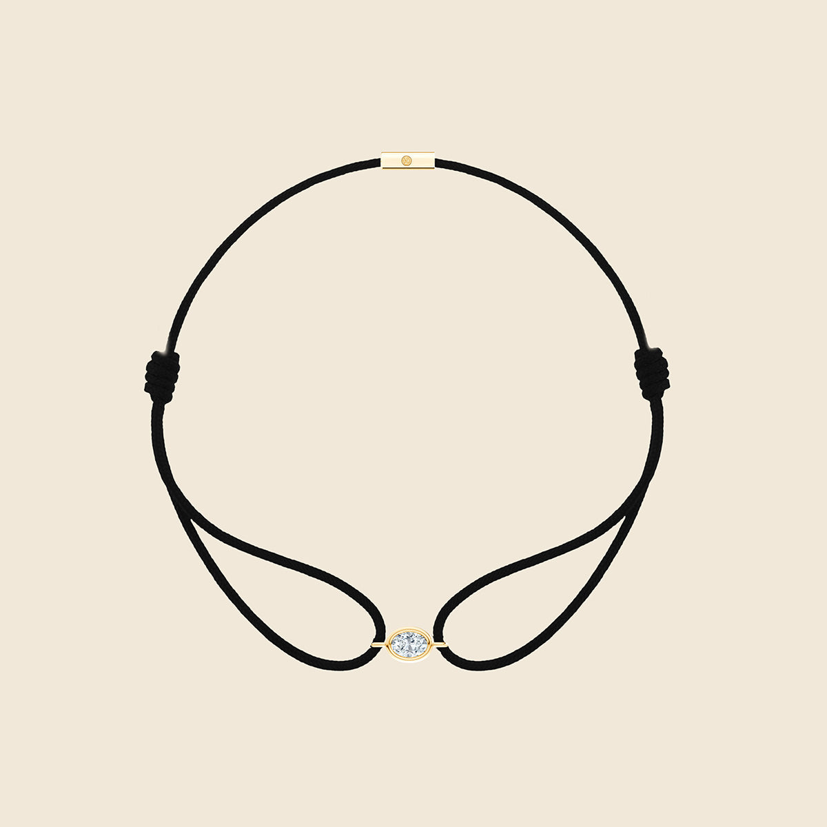 Eka-Diamond Oval Armband mit ovalem Schliff mit Labordiamant für Damen und Herren - gelb / 0.25ct / Black von Pukka Berlin Unkategorisiert online kaufen