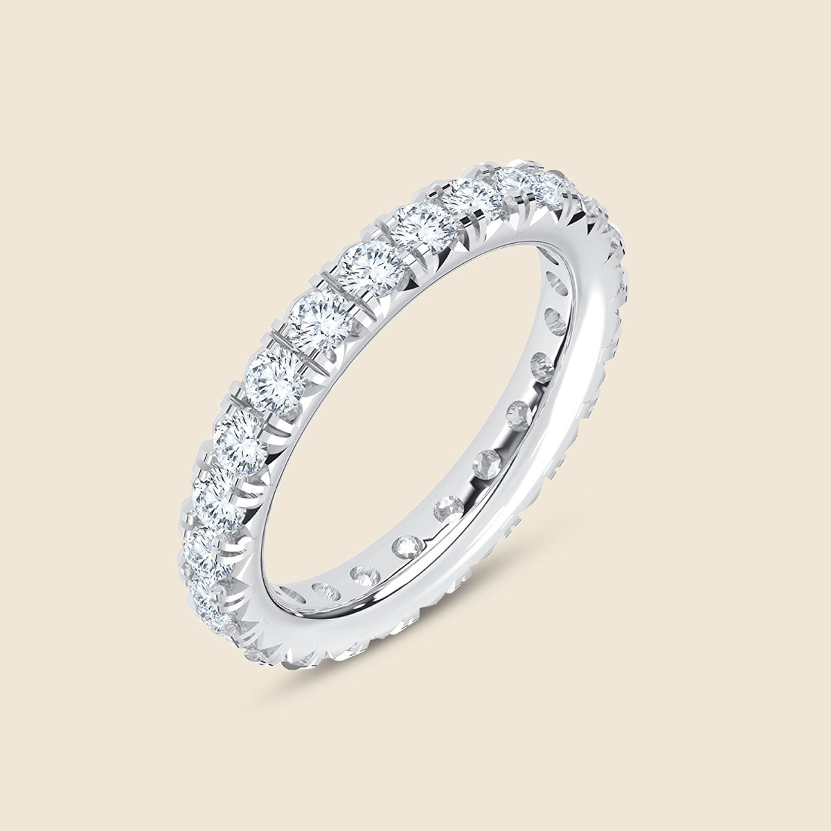 Peculiar French Eternity Ring Verlobungsring mit rundem Schliff mit Labordiamant für Damen - Weiß / 14k Gold von Pukka Berlin Unkategorisiert online kaufen Peculiar French Eternity Ring Verlobungsring mit rundem Schliff mit Labordiamant für Damen - Weiß / 14k Gold von Pukka Berlin Unkategorisiert online kaufen