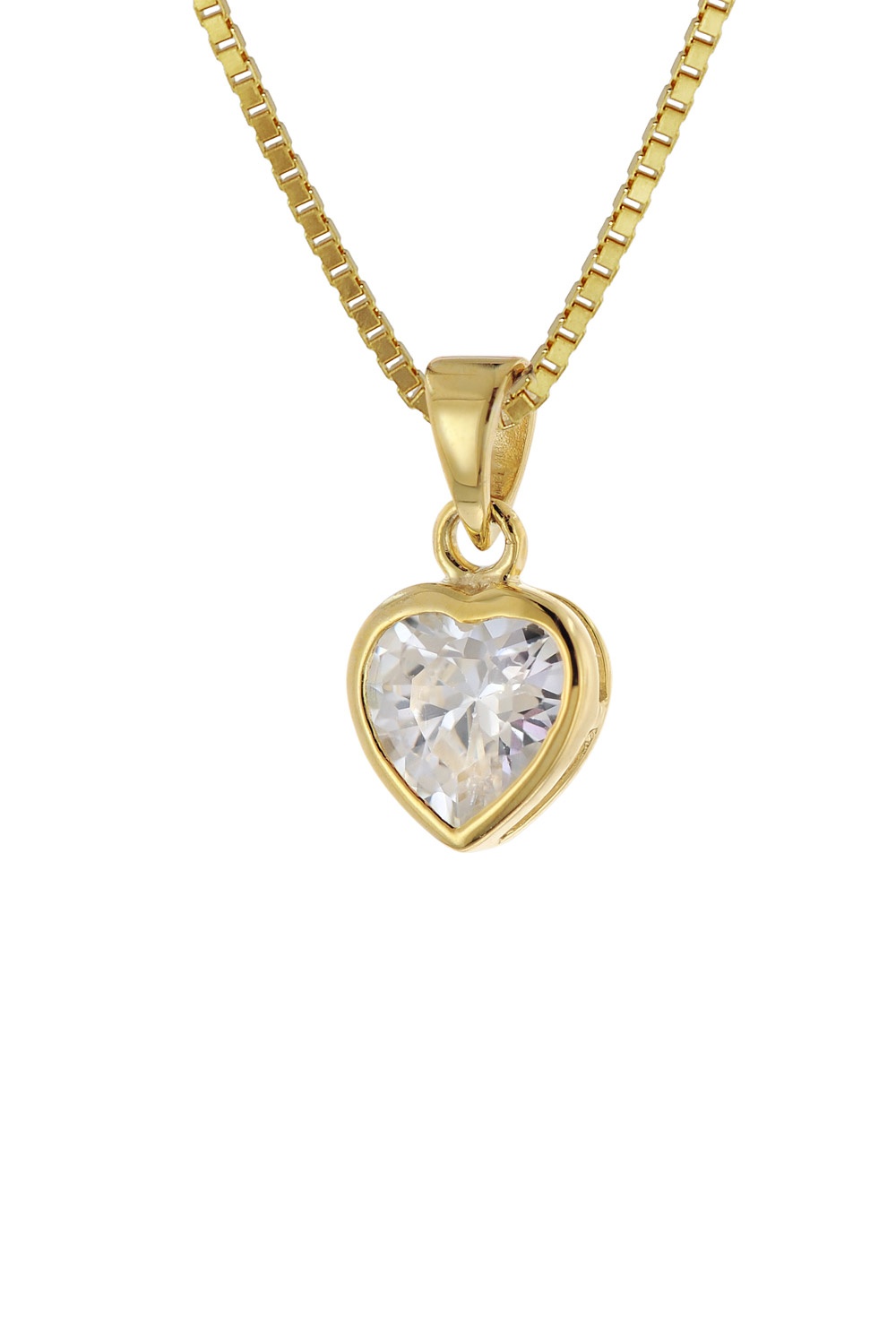 trendor 41556 Damen-Anhänger Gold 333 Zirkonia Herz mit vergoldeter Kette Unkategorisiert online kaufen