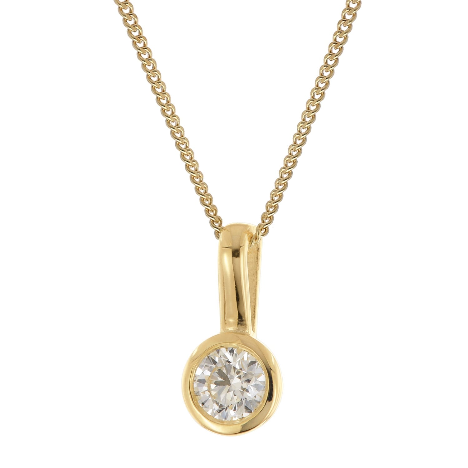 trendor 15877 Damen-Kette mit Anhänger Diamant 0,20 Ct Gold 585/14K Unkategorisiert online kaufen