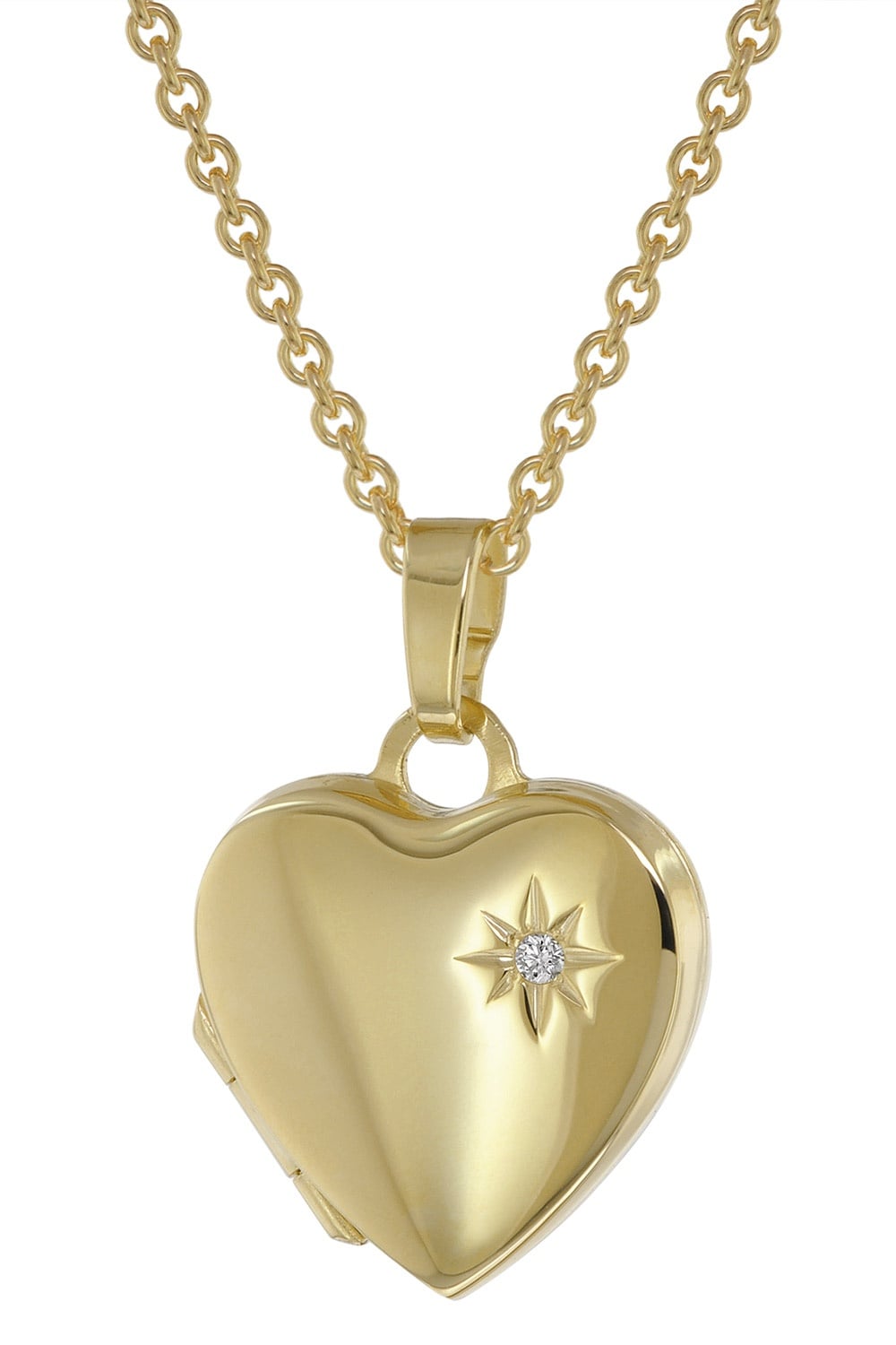 trendor 39794 Medaillon mit Diamant Gold 333/8kt mit vergoldeter Silberkette Unkategorisiert online kaufen