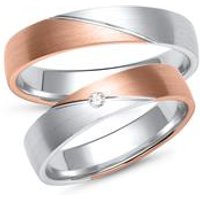 🦚 Eheringe Rot- und Weißgold mit Brillant Breite 4,5 mm Unkategorisiert online kaufen 🦚 Eheringe Rot- und Weißgold mit Brillant Breite 4,5 mm Unkategorisiert online kaufen