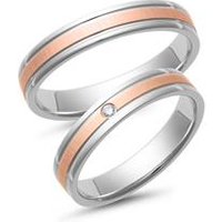 🦚 Eheringe Rot- und Weißgold mit Diamant Breite 4 mm Unkategorisiert online kaufen 🦚 Eheringe Rot- und Weißgold mit Diamant Breite 4 mm Unkategorisiert online kaufen