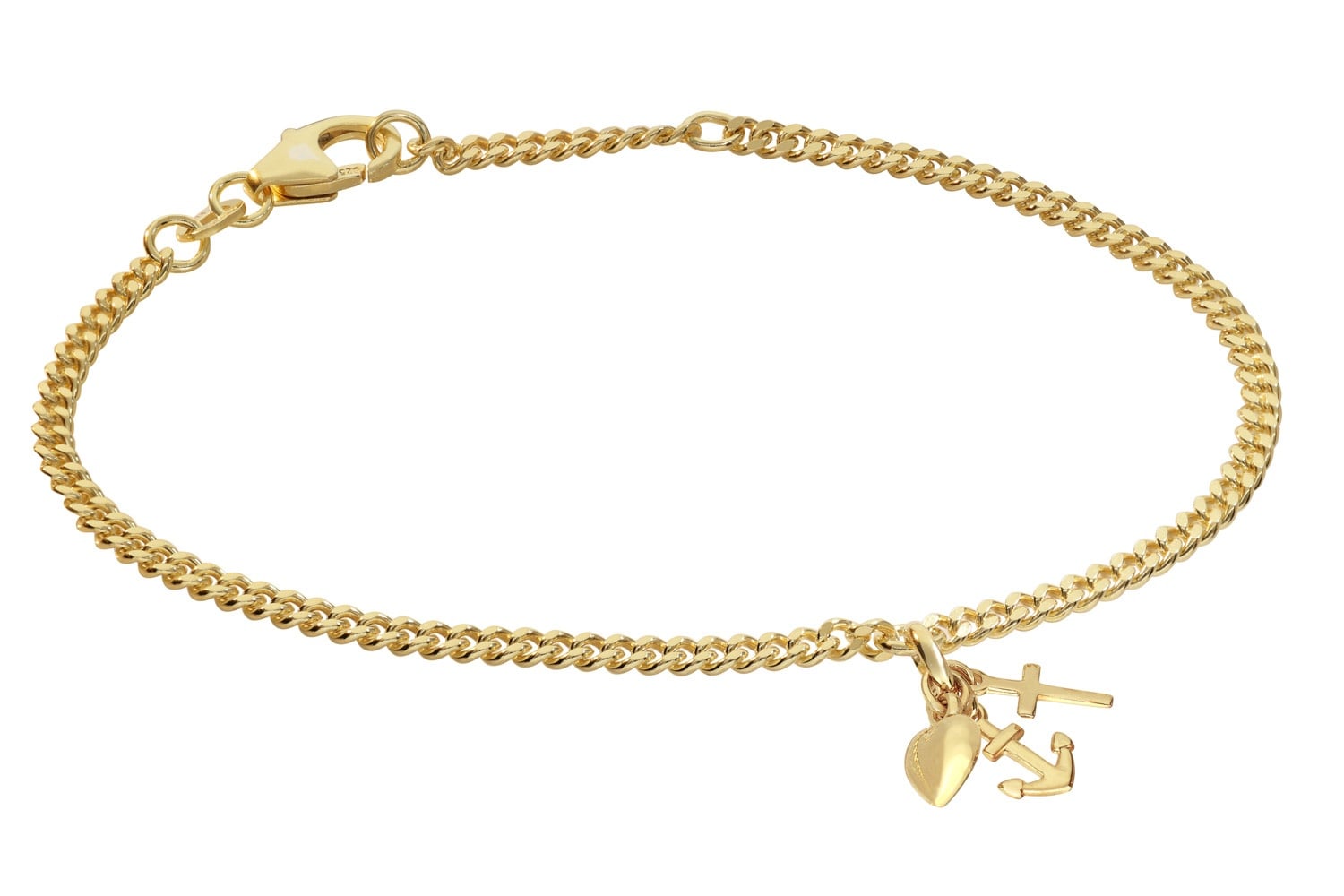 trendor 21621 Mädchen-Armband Glaube, Liebe, Hoffnung 925 Silber Vergoldet Unkategorisiert online kaufen
