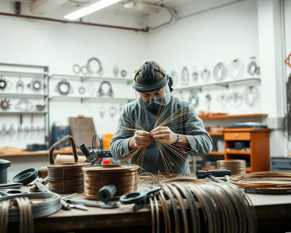 Sicherheit bei Drahtarbeiten Schutzausrüstung