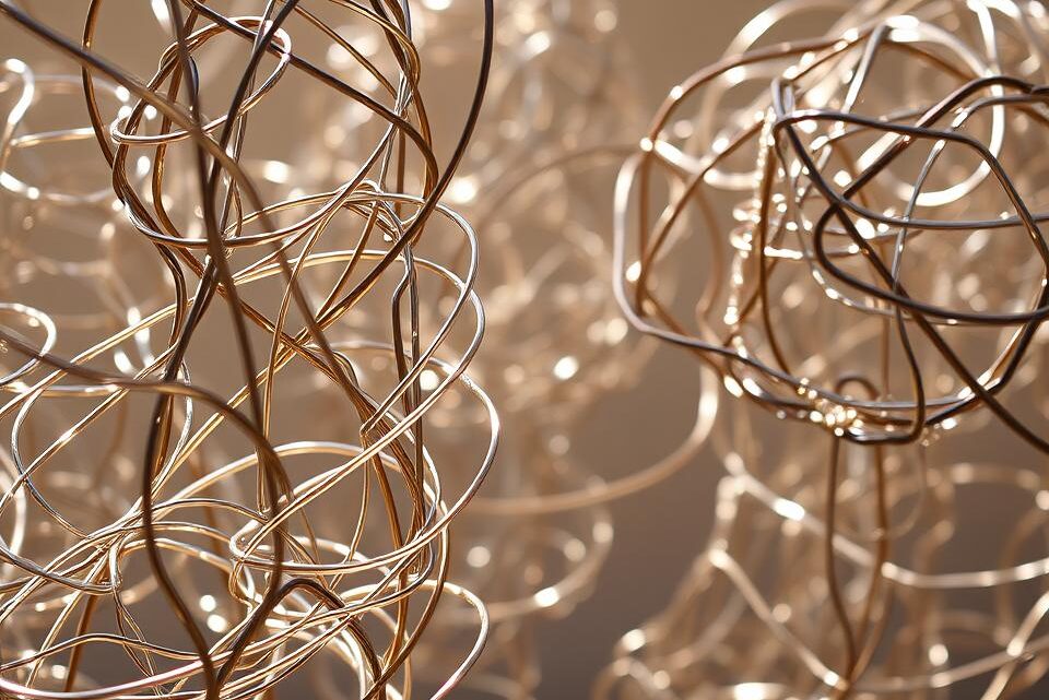 Geflochtene Drahtarbeit: Kunstvolle Metallflechterei